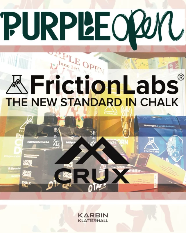 Ett stort tack till våra fantastiska sponsorer FrictionLabs och Crux Climbing som skänker grymma vinster till vårt lotteri under Purple Open! Ert stöd hjälper oss att lyfta och hylla kvinnor inom klättring – och gör evenemanget ännu mer betydelsefullt för vårt community. 
Vi är så glada att ha er med oss! 💜  ———————————————————————  A big thank you to our amazing sponsors FrictionLabs and Crux Climbing for donating awesome prizes to the Purple Open raffle! Your support helps us celebrate and empower women in climbing — and makes the event even more special for our community. We’re so grateful to have you on board!  #climbing #bouldering #climblikeagirl #womenclimb